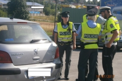 Dopravní akce v Kladně se zúčastnili také policejní nováčci (foto: PČR)