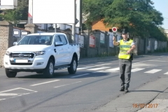 Dopravní akce v Kladně se zúčastnili také policejní nováčci (foto: PČR)