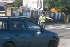 Dopravní akce v Kladně se zúčastnili také policejní nováčci (foto: PČR)